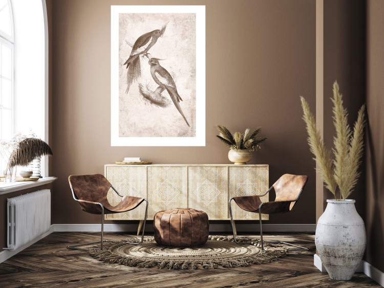 Wall Poster Parrots in the Style of Boho - Two Birds on the Branches and a Light Background 145185 additionalImage 8