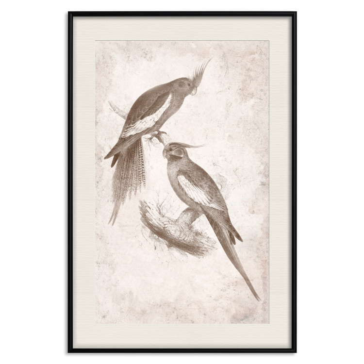 Wall Poster Parrots in the Style of Boho - Two Birds on the Branches and a Light Background 145185 additionalImage 23