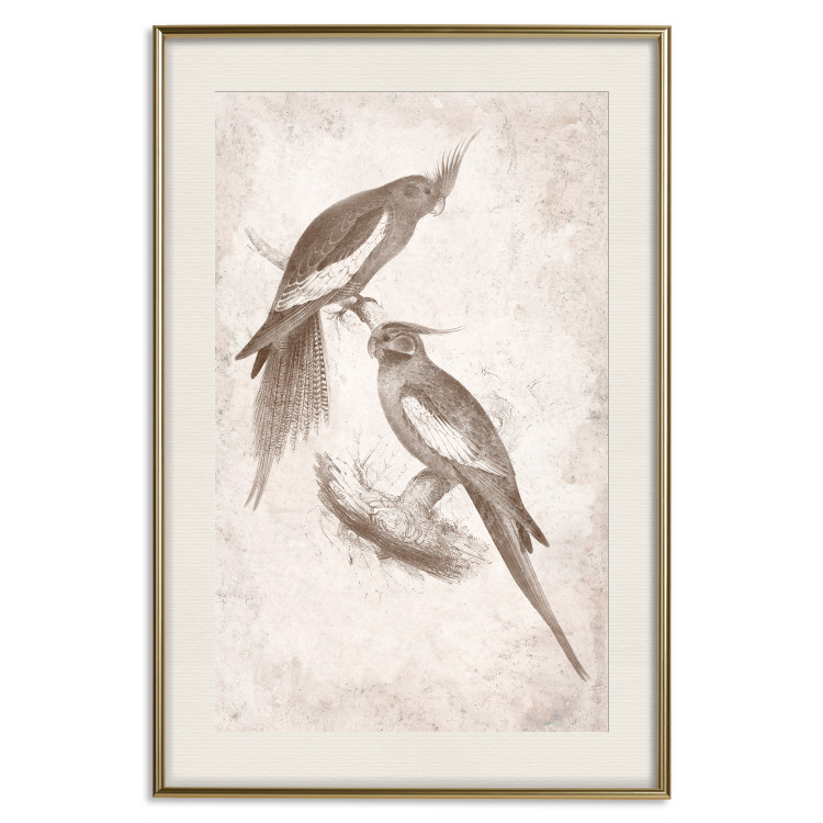 Wall Poster Parrots in the Style of Boho - Two Birds on the Branches and a Light Background 145185 additionalImage 26