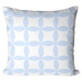 Decorative Microfiber Pillow Circles - composition in shades of white and blue cushions 146985
