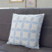 Decorative Microfiber Pillow Circles - composition in shades of white and blue cushions 146985 additionalThumb 3