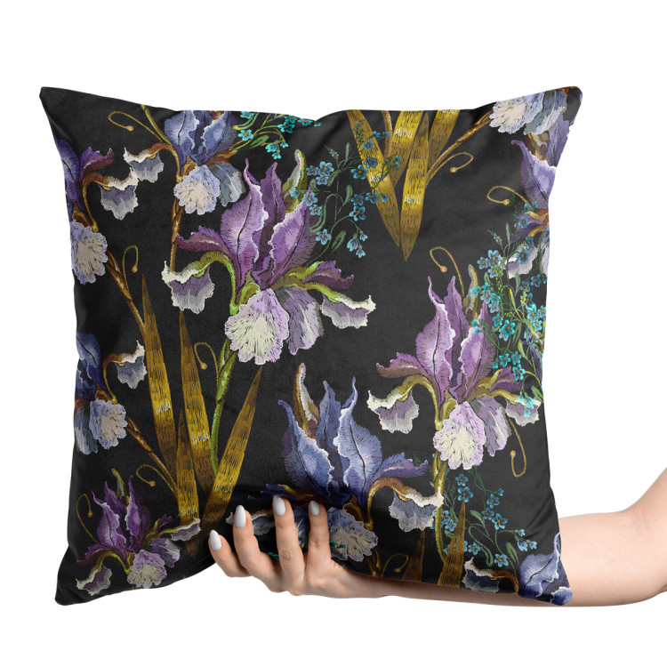Decorative Velor Pillow The flowers of dreams - a composition with a theme inspired by nature 147285 additionalImage 2