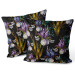 Decorative Velor Pillow The flowers of dreams - a composition with a theme inspired by nature 147285 additionalThumb 3