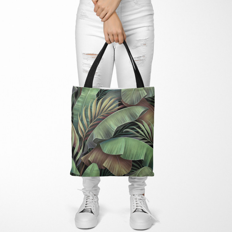 Shopping Bag The face of leaves - a green-brown composition inspired by nature 147585 additionalImage 2