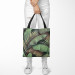 Shopping Bag The face of leaves - a green-brown composition inspired by nature 147585 additionalThumb 2