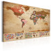 Canvas Print World Map: Retro Styling (1-piece) - world and country flags 149685 additionalThumb 2