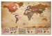 Canvas Print World Map: Retro Styling (1-piece) - world and country flags 149685