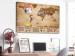 Canvas Print World Map: Retro Styling (1-piece) - world and country flags 149685 additionalThumb 3