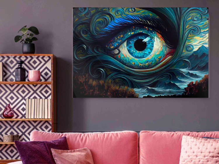 Poster Blue Eye - A Composition Inspired by the Work of Van Gogh 151185 additionalImage 19
