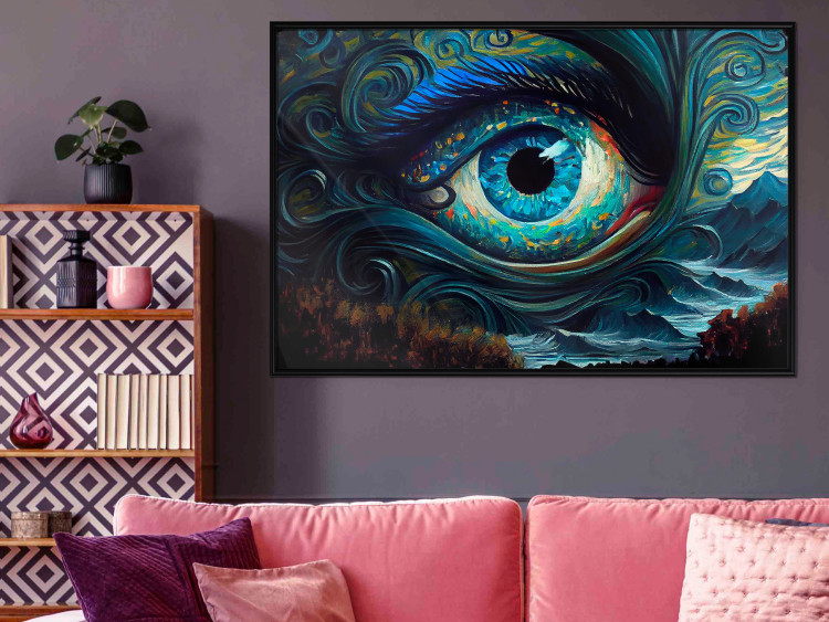 Poster Blue Eye - A Composition Inspired by the Work of Van Gogh 151185 additionalImage 15