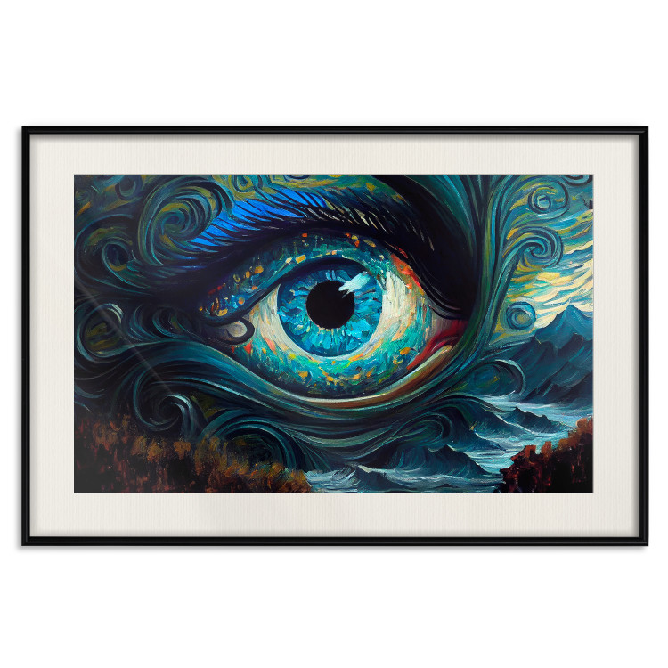Poster Blue Eye - A Composition Inspired by the Work of Van Gogh 151185 additionalImage 14