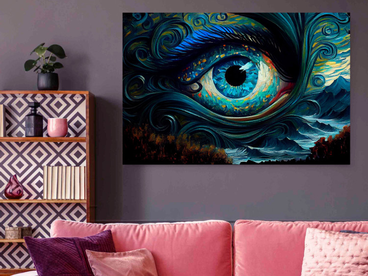 Poster Blue Eye - A Composition Inspired by the Work of Van Gogh 151185 additionalImage 2