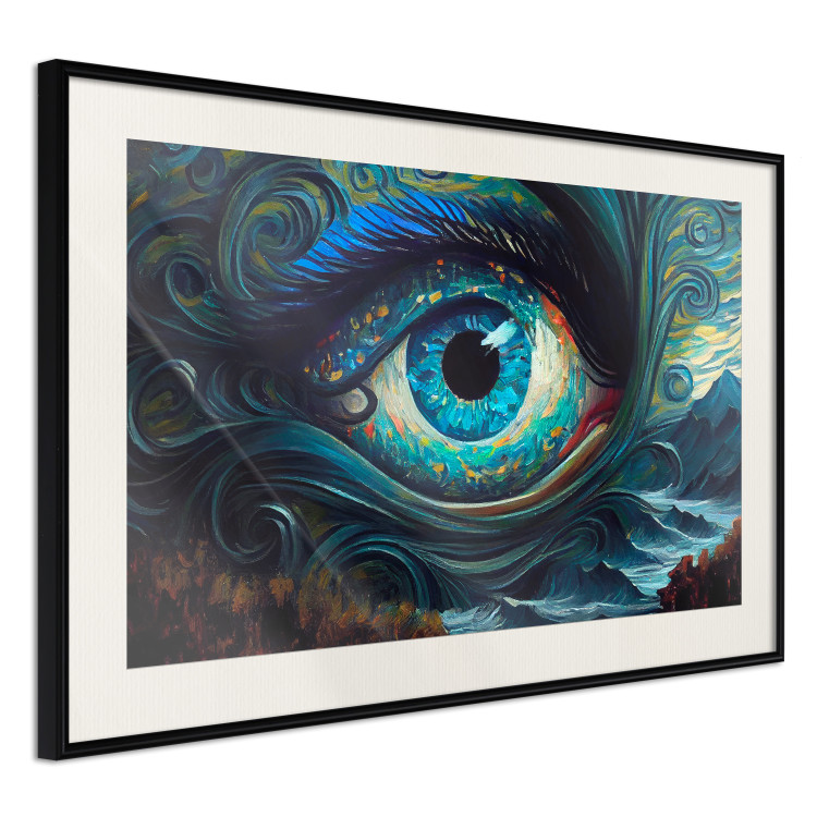 Poster Blue Eye - A Composition Inspired by the Work of Van Gogh 151185 additionalImage 11