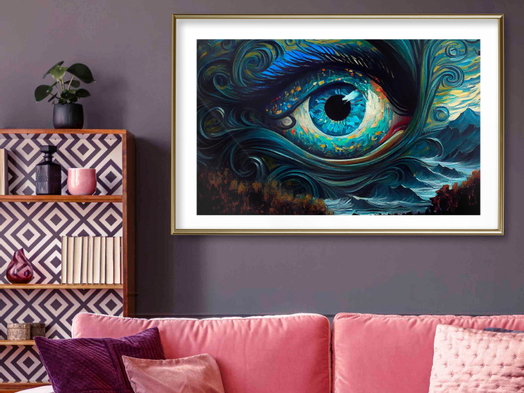 Poster Blue Eye - A Composition Inspired by the Work of Van Gogh 151185 additionalImage 27