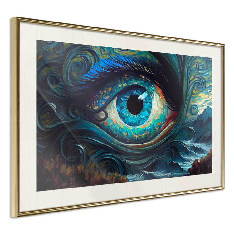 Poster Blue Eye - A Composition Inspired by the Work of Van Gogh 151185 additionalImage 12