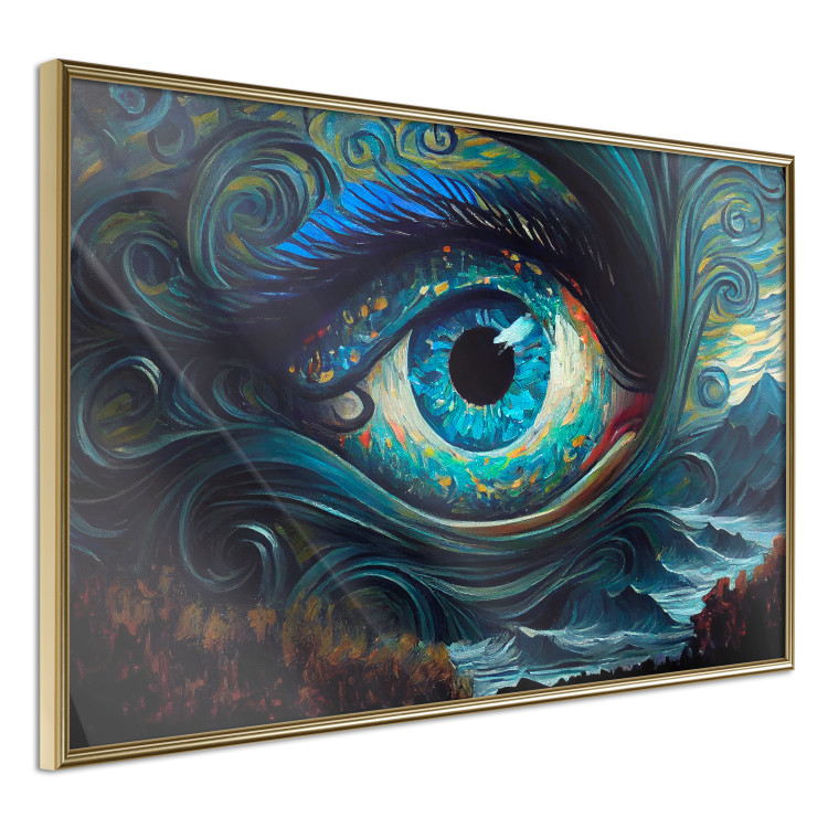 Poster Blue Eye - A Composition Inspired by the Work of Van Gogh 151185 additionalImage 8
