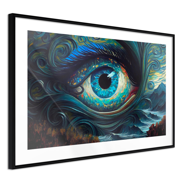 Poster Blue Eye - A Composition Inspired by the Work of Van Gogh 151185 additionalImage 7