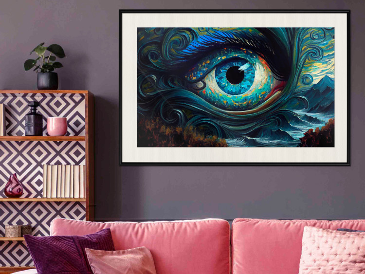 Poster Blue Eye - A Composition Inspired by the Work of Van Gogh 151185 additionalImage 18