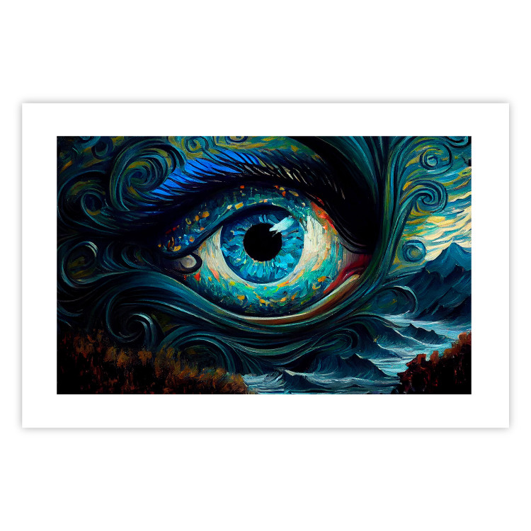 Poster Blue Eye - A Composition Inspired by the Work of Van Gogh 151185 additionalImage 23
