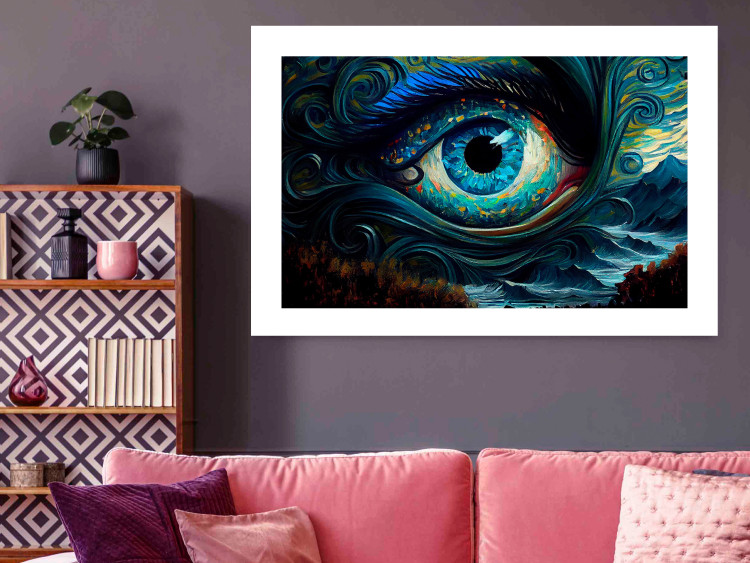 Poster Blue Eye - A Composition Inspired by the Work of Van Gogh 151185 additionalImage 10