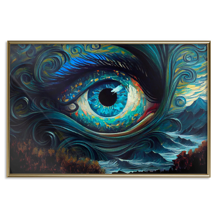 Poster Blue Eye - A Composition Inspired by the Work of Van Gogh 151185 additionalImage 26