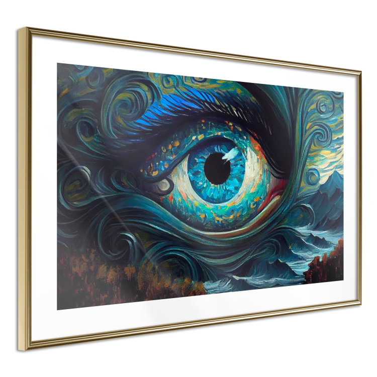 Poster Blue Eye - A Composition Inspired by the Work of Van Gogh 151185 additionalImage 9