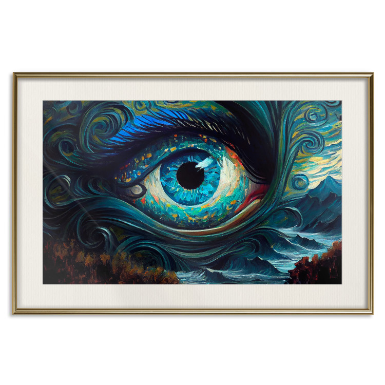 Poster Blue Eye - A Composition Inspired by the Work of Van Gogh 151185 additionalImage 25