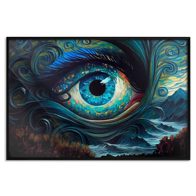 Poster Blue Eye - A Composition Inspired by the Work of Van Gogh 151185 additionalImage 17