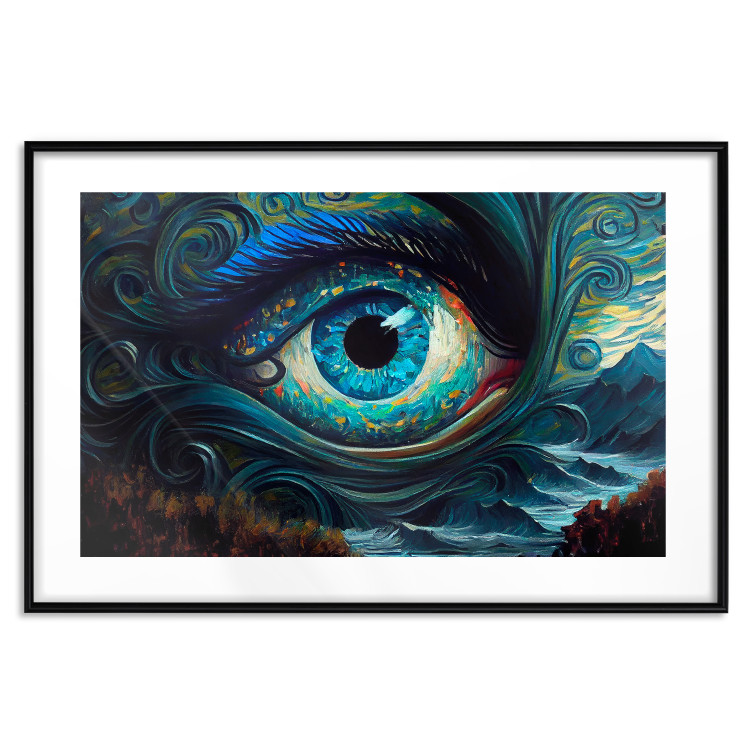 Poster Blue Eye - A Composition Inspired by the Work of Van Gogh 151185 additionalImage 24