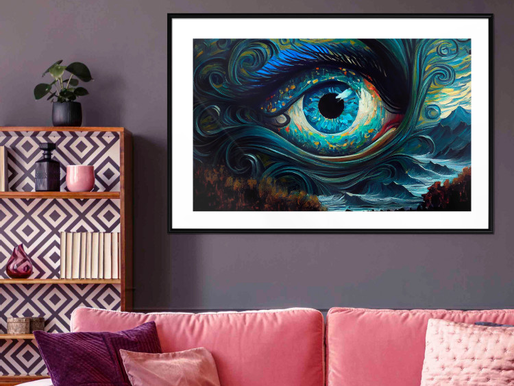 Poster Blue Eye - A Composition Inspired by the Work of Van Gogh 151185 additionalImage 13