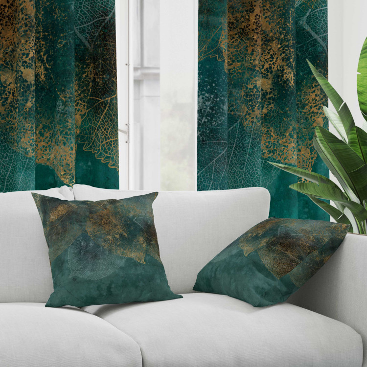 Decorative Microfiber Pillow Reflection of Leaves - An Elegant Composition With a Delicate Outline of Plants 151385 additionalImage 2