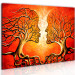 Canvas Art Print Passionate Kiss (1-piece) - abstraction with a couple and tree motif 46885 additionalThumb 2