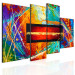 Canvas Print Rainbow (4-piece) - Colourful abstraction with a geometric element 48385 additionalThumb 2