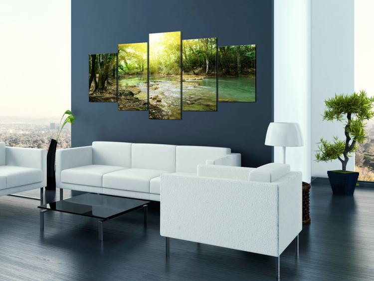 Canvas Art Print Forest river 90385 additionalImage 3