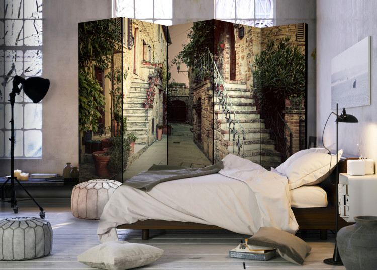 Room Divider Tuscan Memories II - summer city architecture in Italy 95285 additionalImage 2