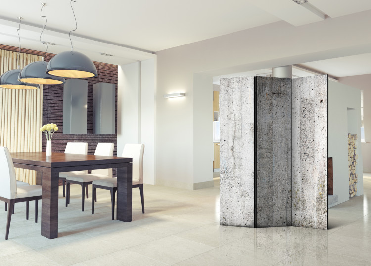 Folding Screen Gray Emperor - architectural texture in the color of gray concrete 95485 additionalImage 4
