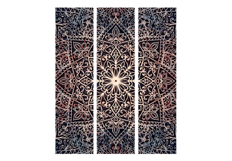 Room Divider Screen Spiritual Intricacy - mandala on a dark background in oriental Zen motif 95585 additionalImage 3