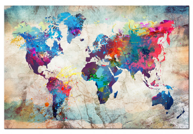 Cork Pinboard World Map: Colourful Madness [Cork Map] 97485 additionalImage 2