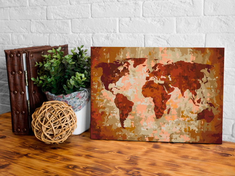 Paint by Number Kit World Map (Earth Colours) 107495 additionalImage 2