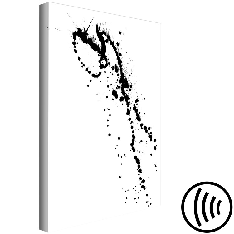 Canvas Print Abstract Artistry (1-part) - Black and White Composition of Blots 115095 additionalImage 6