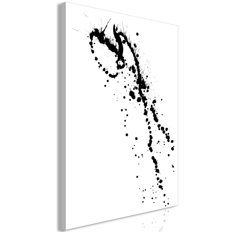 Canvas Print Abstract Artistry (1-part) - Black and White Composition of Blots 115095 additionalImage 2