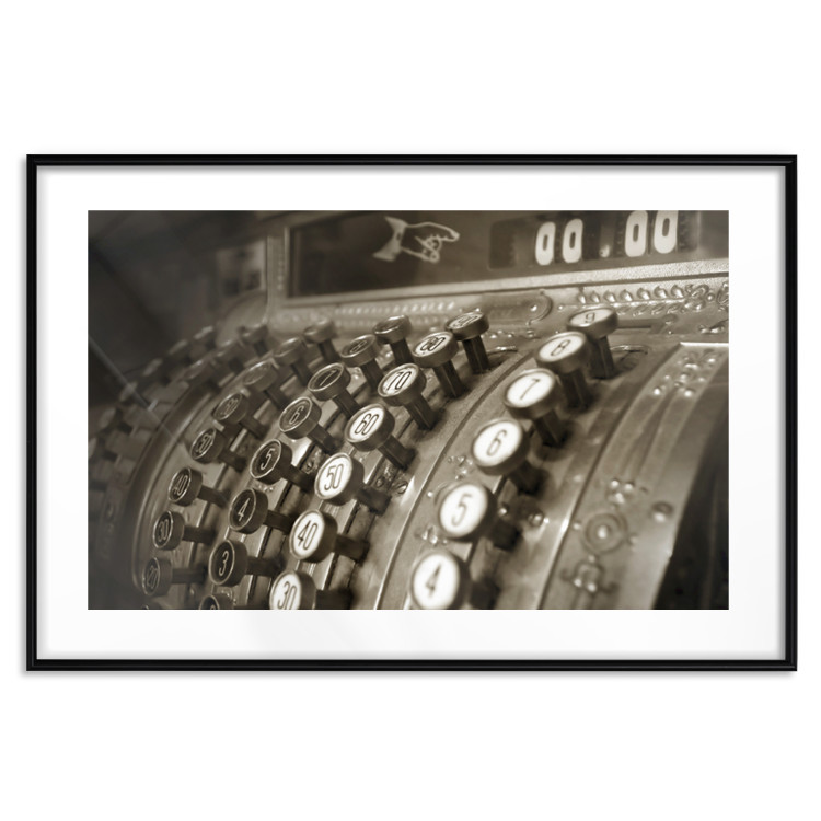 Poster Vintage Cash Register - sepia-toned composition with a retro-style metal cash register 116695 additionalImage 16