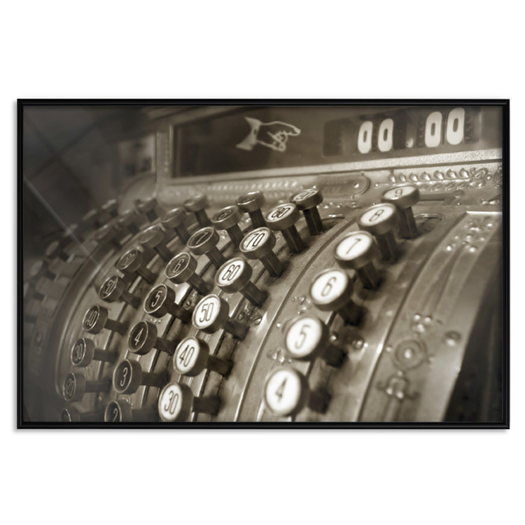 Poster Vintage Cash Register - sepia-toned composition with a retro-style metal cash register 116695 additionalImage 20