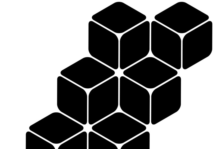 Poster Construction with Cubes - black and white composition in geometric figures 117395 additionalImage 7