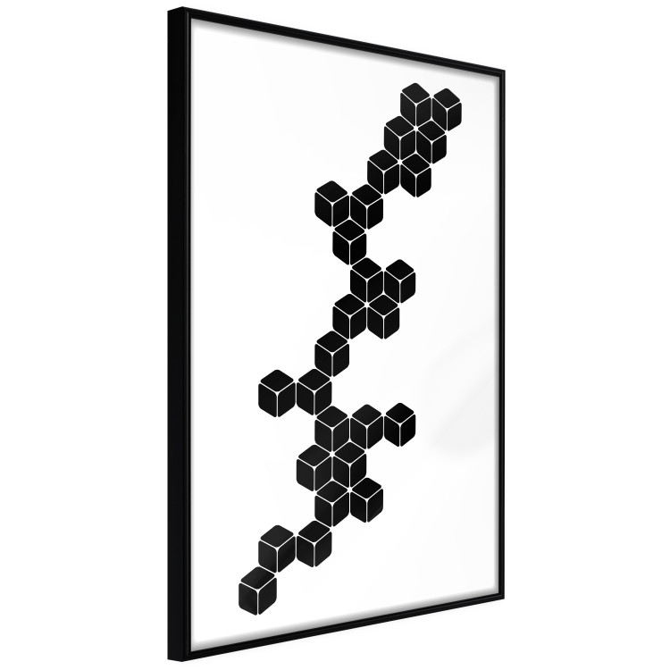 Poster Construction with Cubes - black and white composition in geometric figures 117395 additionalImage 8