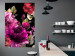 Poster Midsummer - colorful watercolor flowers on a black background 117995 additionalThumb 23