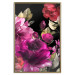 Poster Midsummer - colorful watercolor flowers on a black background 117995 additionalThumb 20
