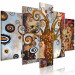Canvas Print Art Nouveau tree - an abstract pentaptic with geometric elements 118495 additionalThumb 2