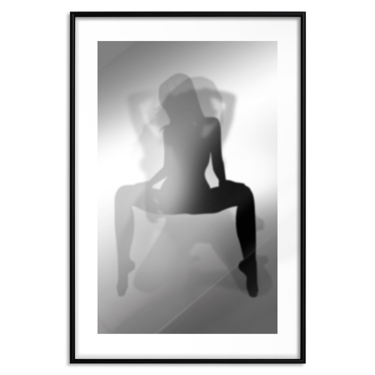 Wall Poster Romantic Dream - black and white sensual composition with a woman 121895 additionalImage 15