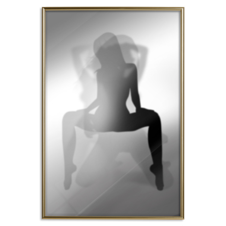 Wall Poster Romantic Dream - black and white sensual composition with a woman 121895 additionalImage 16